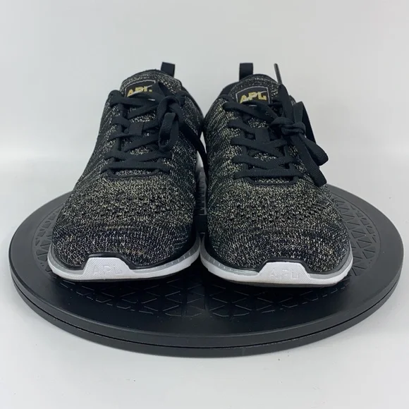 APL Techloom Pro Black/Gold Athletic Running Shoes Women's Size 9 - Picture 2 of 12